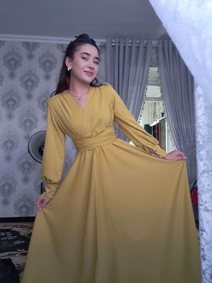 Harir matosidan oqshom libosi