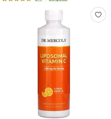 Липосомальный витамин C, цитрусовая ваниль, 1000 мг, 450 мл.