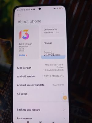 Redmi not 11 pro 128/8 global