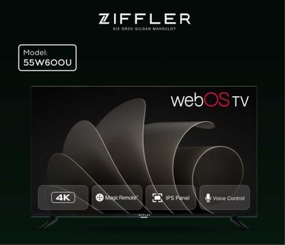 Телевизор ZIFFLER 75\65|55|50 Smart Android Tv голосовое управление