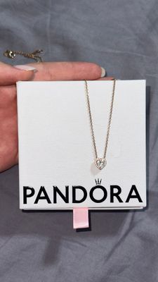 Pandora цепочка «блестящее сердце»