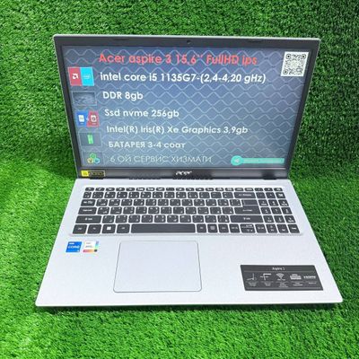 Acer i5 1135g7 8gb 256gb 15,6 silver