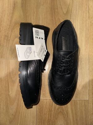 Zara man кожаные туфли черные