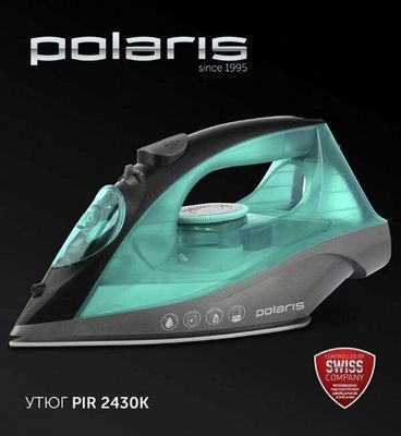 Утюг для одежды с отпаривателем для дома Polaris PIR2430K 2400Вт, паро