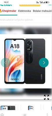 oppo a18 xotira 128 4+4 narxi 1200000 xolati yangi