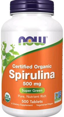 Now Spirulina Спирулина 500 мг 500 шт