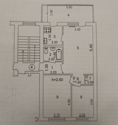 3/3/4 Академ Городок, кирпич, 2х6 балкон