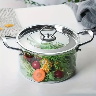 Кастрюля из стекла, объёмом 2500 мл.