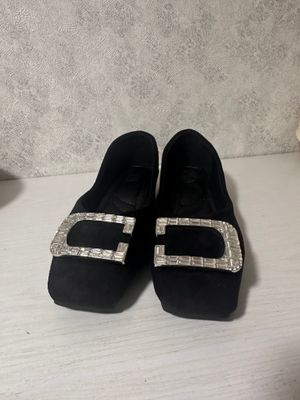 Замшевые балетки