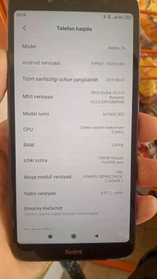 nomi:redmi 7A holati ideal