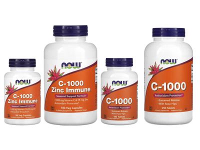 NOW Foods C-1000 Zinc Immune C-1000 и цинк С1000 С 1000 C1000 C 1000
