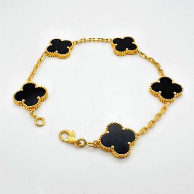 Золотой браслет в стиле Van Cleef & Arpels 750 пробы