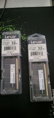 Память 64GB (32x2) SO-DIMM. DDR5 5600 MHz. Lexar.