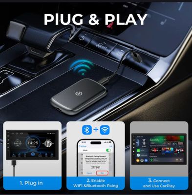 TIMEKNOW 2025 Новый 3 в 1 CarPlay Поддержка Youtube Универсальный