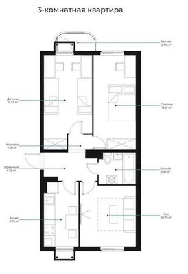 ЖК Assalom Havo 3-комнатная ПОД КЛЮЧ 54м2 Golden House КАДЫШЕВА срочно