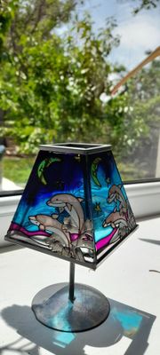 Витражный подсвечник винтаж