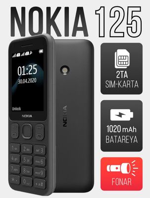 Nokia 125 Knopkali telefonlari sotiladi