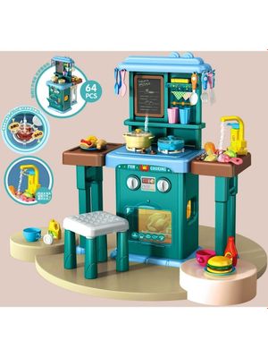 Игровая кухня для детей с стулям