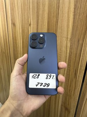 айфон 15про, blue, e-sim, 128gb, 89%,