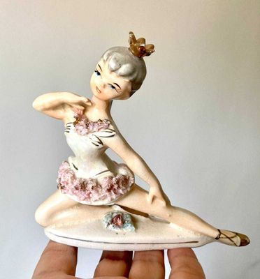 Винтажная фарфоровая статуэтка балерины, Япония, 1950-е, 11 см