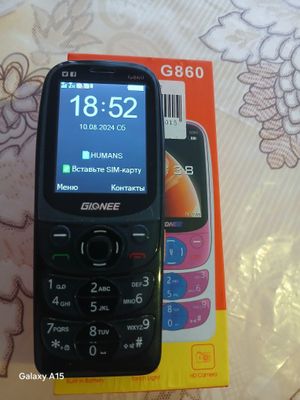 Kinopkali telefon GIQNEE G 860, 2 ta sim karta, chip, kamera, g'ilof