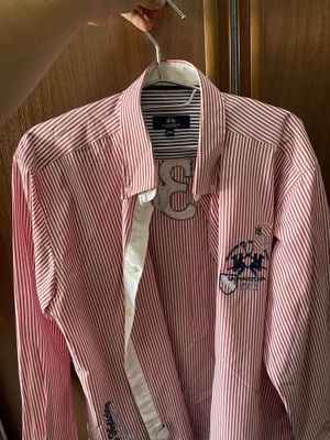 рубашка красная с полосками 2xl