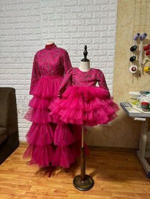 платье для дочки и матери