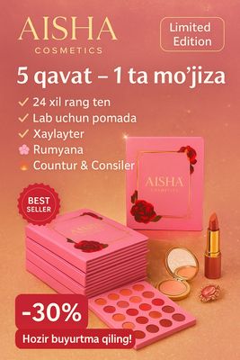 Aisha 5 tasi birda politra kitob ten pomada Hayla