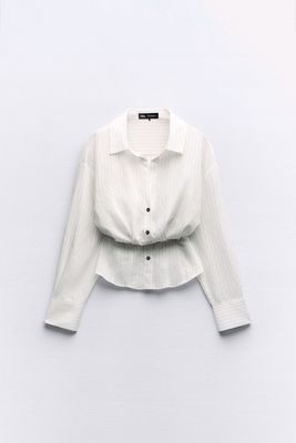 Приталенная рубашка Zara в полоску
