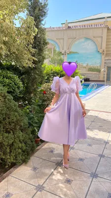 Лавандовое платье.