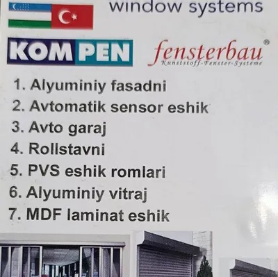 Avtomatik garaj rolstavnik plastik eshik romlar