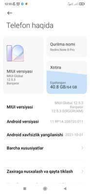 Redmi not 8pro sotiladi xolati yaxshi