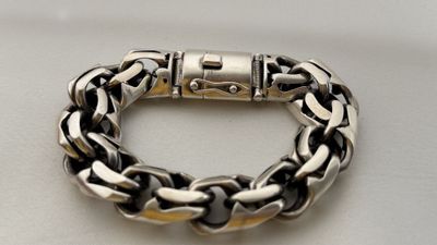 Браслет «Бисмарк» 130-135гр, 22см серебро 925пр