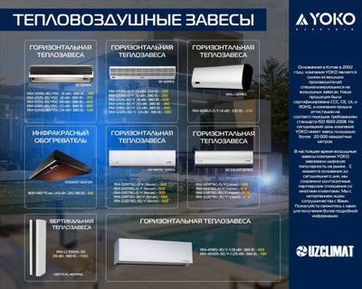 Тепловоздушные завесы YOKO