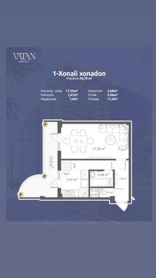 Продается квартира в ЖК VATAN RESEDENCE