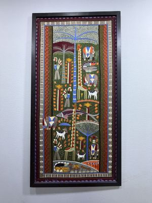 Вышитая картина,ручная работа привезена из ЮАР 170/87 cm