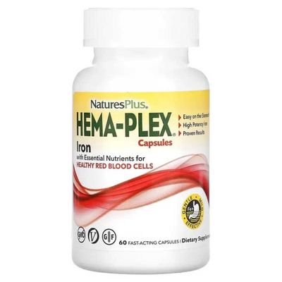 NaturesPlus Hema-Plex Iron - 60 Fast-Acting Capsules