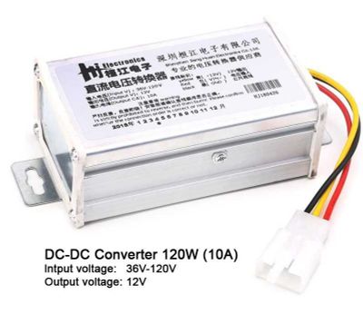 DC-DC понижающий 120W с 36-120V в 12V 10А для электро транпорта