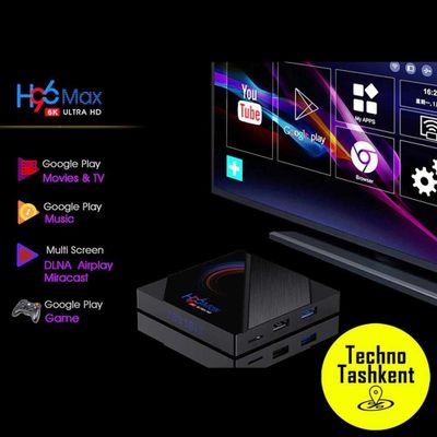 Tvbox H96 Max 4/32 6K +Proshivka Polniy Komplekt (Dostavka Bor)