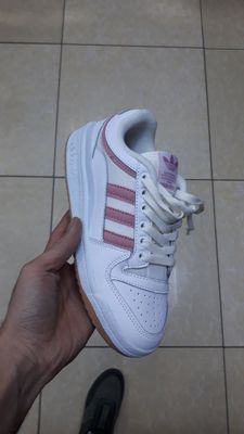 Женские кожаные кроссовки adidas forum white pink new