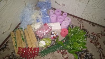 sovunli gul uchun narsalar