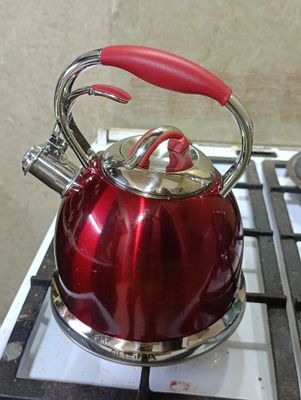 Чайник со свистком, 3 литра, новый, нержавейка, двойное дно
