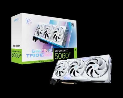 Видеокарта MSI Gaming GeForce RTX 5060 Ti 8 ГБ GAMING TRIO OC WHITE