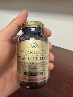 Solgar Vitamin D3 250 mcg (10000 IU), 120 softgel kapsula
