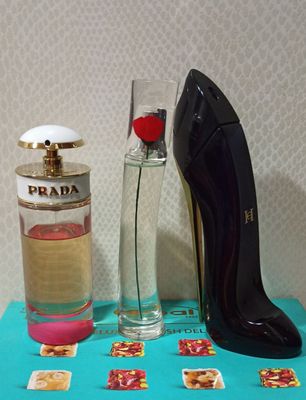 Парфюм Prada, Kenzo, Carolina Herrera Good Girl.
