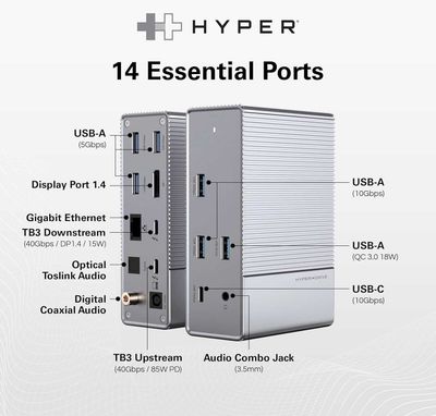 Док станция HyperDrive High-Speed Thunderbolt Docking Station 40Gbps