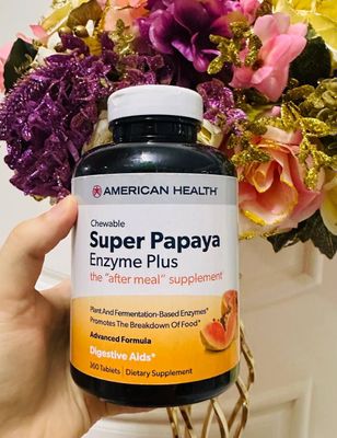 Papaya Enzyme,папайя,энзим,360 ta tablet, American health,