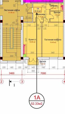 НОВОСТРОЙ продается 2 комн квартира на 52.3 м2 Сайрам БУЗ базар