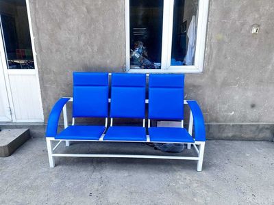 Скамейка Трёхместный Стул 3х местный медицинский Секционные кресла