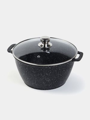 Казан гранит со стеклянной крышкой, 5 л